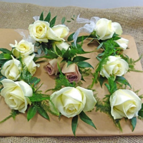 White rose buttonhole