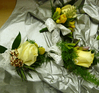 Cream rose buttonhole