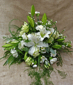 White lily wedding table centre