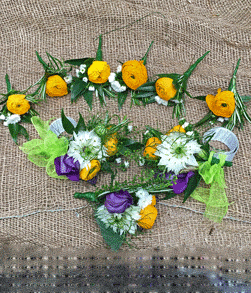 Yellow wedding buttonholes and corsages